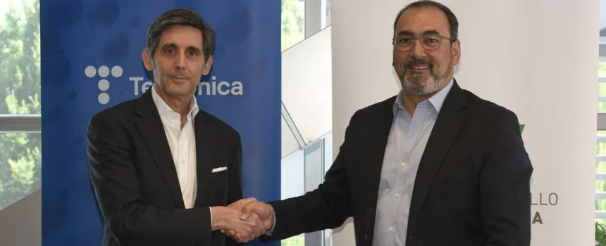 Telefónica y CAF firman convenio para impulsar digitalización inclusiva y sostenible en Latinoamérica